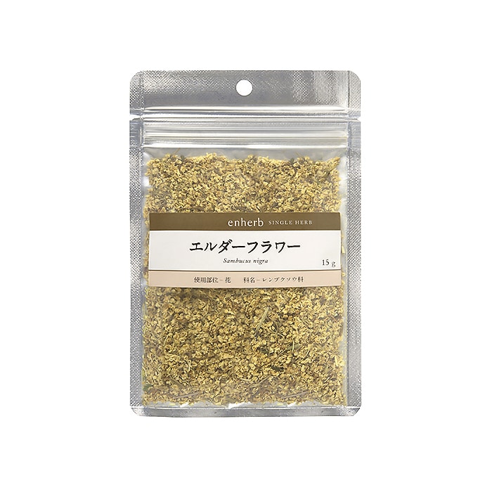 ハーブ専門店「enherb」公式WEBサイト エルダーフラワー(茶葉 15g): ハーブティー／サントリーグループのハーブ専門店「enherb（エンハーブ）」  [ハーブティー・エッセンシャルオイル・ハーブコスメ] [株式会社コネクト]