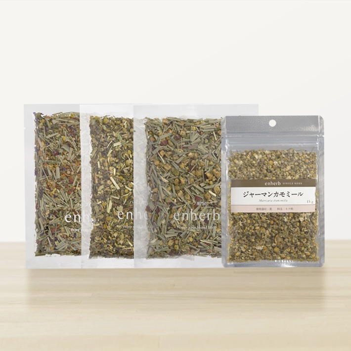 ハーブ専門店「enherb」公式WEBサイト ［限定］カモミールティー飲み比べセット(ブレンド茶葉3種各50g ＆ カモミール茶葉15g):  ハーブティー／サントリーグループのハーブ専門店「enherb（エンハーブ）」 [ハーブティー・エッセンシャルオイル・ハーブコスメ] [株式会社 ...