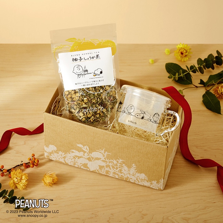 限定 PEANUTS 柚子しょうが茶＆ティーカップセット（内容量 / 1セット）