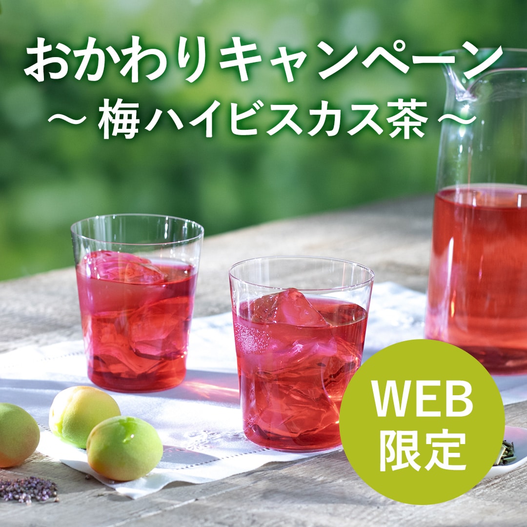 【WEB限定】「夏に負けない シャキッと梅ハイビスカス茶」購入で自動エントリー！ 再購入〈おかわり〉で100ポイントをプレゼント