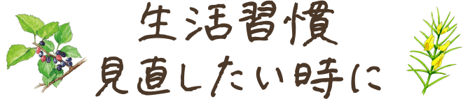 生活習慣見直したい時に