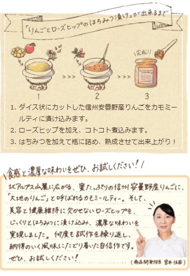 「りんごとローズヒップのはちみつ漬け」が出来るまで