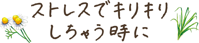 ストレスでキリキリしちゃう時に