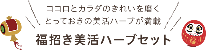 ココロとカラダのきれいを磨く とっておきの美活ハーブが満載 福招き美活ハーブセット