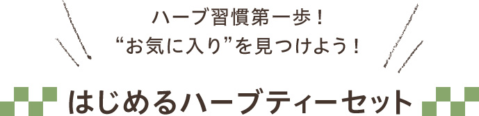 ハーブ習慣第一歩！“お気に入り”を見つけよう！はじめるハーブティーセット