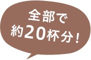 全部で約20杯分！