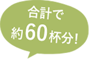 合計で約60杯分！