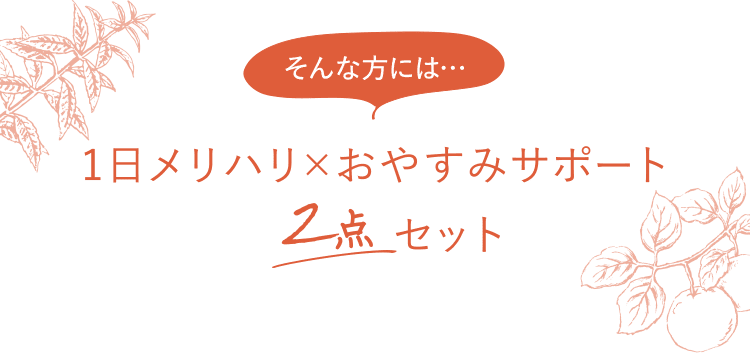 1日メリハリ×おやすみサポート2点セット