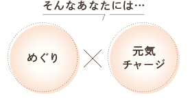 そんなあなたには、めぐり×元気チャージ