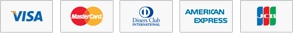 VISA、mastercard、Diners Club、AMERICAN EXPRESS、JCB
