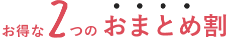 お得な2つのおまとめ割