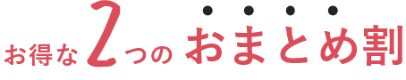 お得な2つのおまとめ割