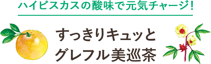 ハイビスカスの酸味で元気チャージ！すっきりキュッとグレフル美巡茶