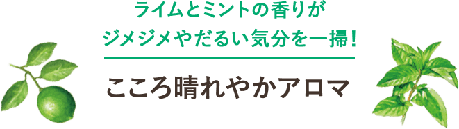 ライムとミントの香りがジメジメやだるい気分を一掃！こころ晴れやかアロマ