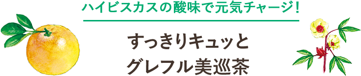 ハイビスカスの酸味で元気チャージ！すっきりキュッとグレフル美巡茶