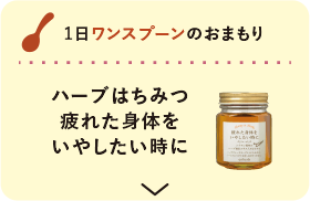 1日ワンスプーンのおまもり ハーブはちみつ 疲れた身体をいやしたい時に
