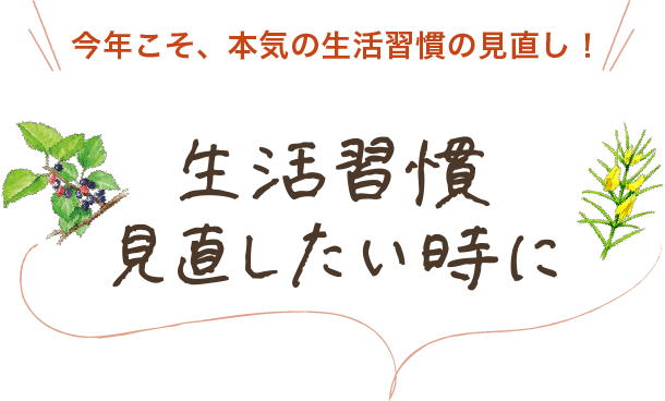 今年こそ、本気の生活習慣の見直し！生活習慣見直したい時に