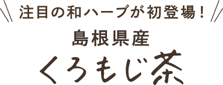 注目の和ハーブが初登場！島根県産くろもじ茶