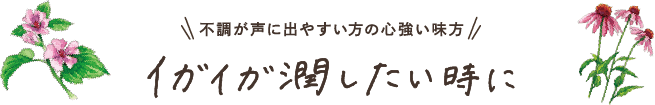 不調が声に出やすい方の心強い味方 イガイガ潤したい時に