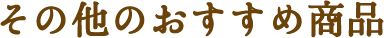 その他のおすすめ商品
