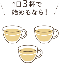 1日3杯で始めるなら！