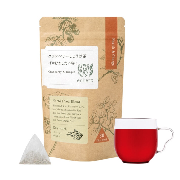[定期お届け便]クランベリーしょうが茶　ぽかぽかしたい時に