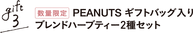 gift3 PEANUTS ギフトバック入りブレンドハーブティー2種セット