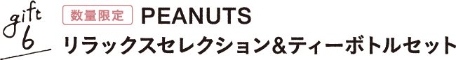 gift6 PEANUTS リラックスセレクション&ティーボトルセット