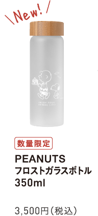 PEANUTS フロストガラスボトル 350ml