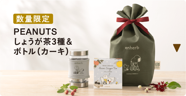 【数量限定】しょうが茶3種＆ボトル（カーキ）