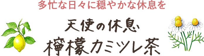 多忙な日々に穏やかな休息を 天使の休息 檸檬カミツレ茶