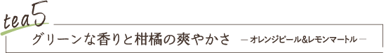 tea5 グリーンな香りと柑橘の爽やかさ オレンジピール＆レモンマートル