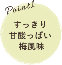 すっきり甘酸っぱい梅風味