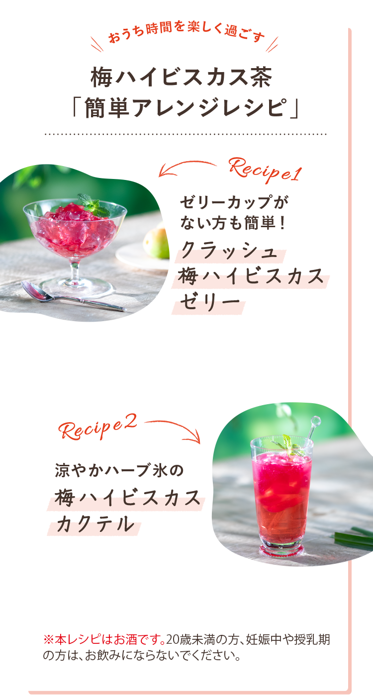 梅ハイビスカス茶「簡単アレンジレシピ」