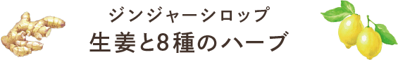 ジンジャーシロップ 生姜と8種のハーブ