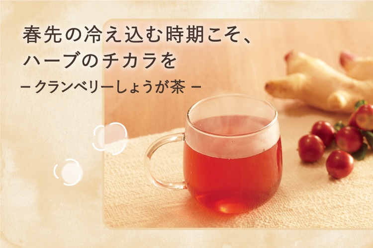 ハーブのチカラで冬でもぽかぽか しょうが茶特集